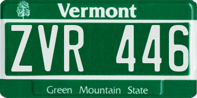 VT license plate ZVR446