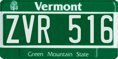 VT license plate ZVR516