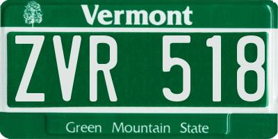VT license plate ZVR518