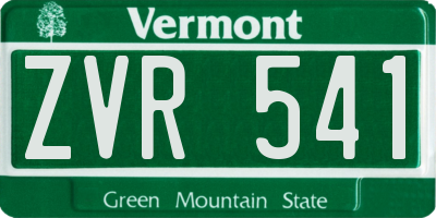VT license plate ZVR541