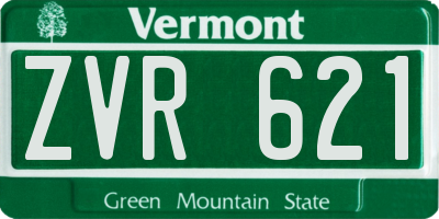 VT license plate ZVR621