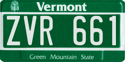 VT license plate ZVR661