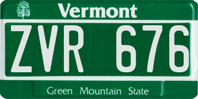 VT license plate ZVR676