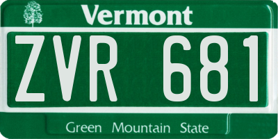VT license plate ZVR681