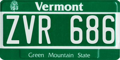 VT license plate ZVR686