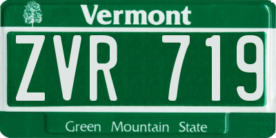 VT license plate ZVR719