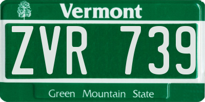 VT license plate ZVR739