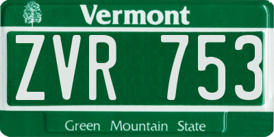 VT license plate ZVR753