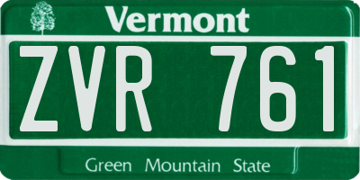 VT license plate ZVR761