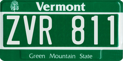 VT license plate ZVR811