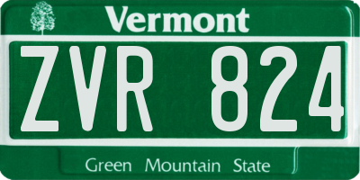 VT license plate ZVR824