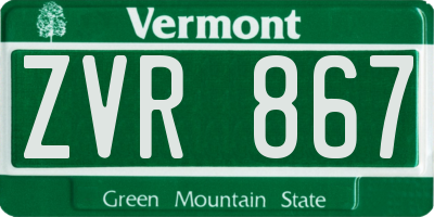 VT license plate ZVR867