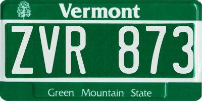 VT license plate ZVR873