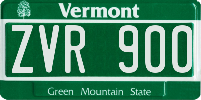 VT license plate ZVR900