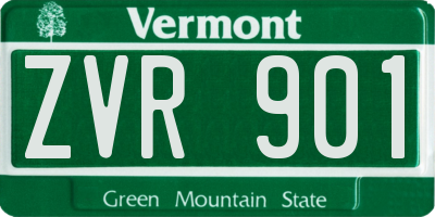 VT license plate ZVR901