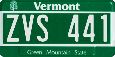 VT license plate ZVS441