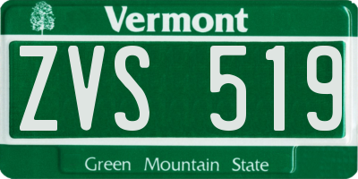 VT license plate ZVS519