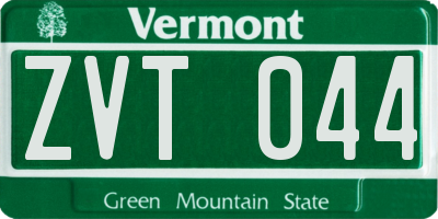 VT license plate ZVT044
