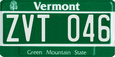 VT license plate ZVT046