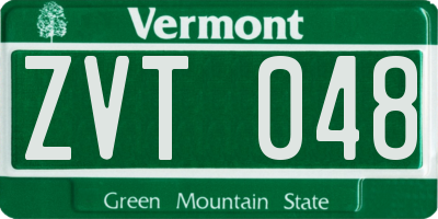 VT license plate ZVT048