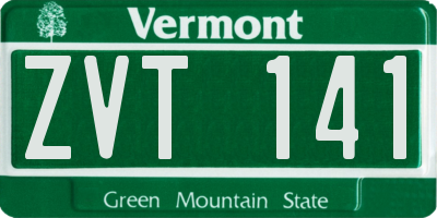 VT license plate ZVT141
