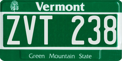 VT license plate ZVT238