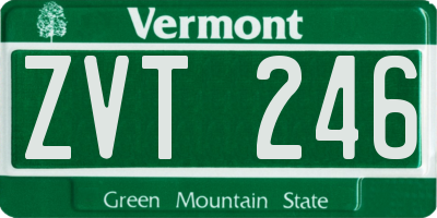 VT license plate ZVT246