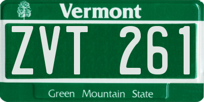 VT license plate ZVT261