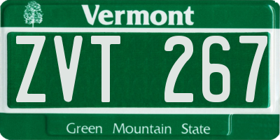 VT license plate ZVT267