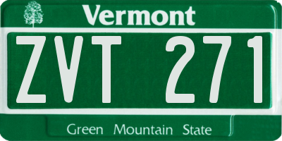 VT license plate ZVT271