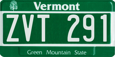 VT license plate ZVT291