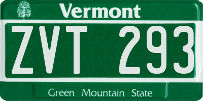 VT license plate ZVT293