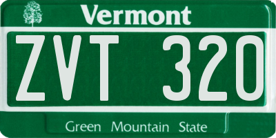 VT license plate ZVT320