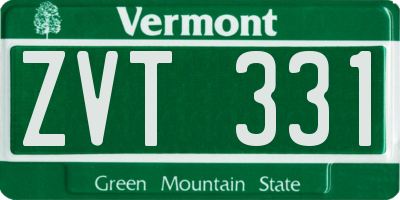 VT license plate ZVT331