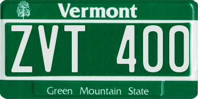 VT license plate ZVT400
