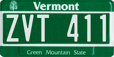 VT license plate ZVT411