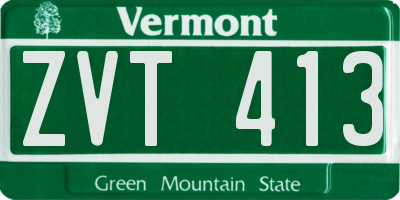 VT license plate ZVT413