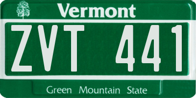VT license plate ZVT441