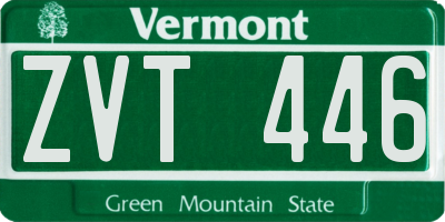 VT license plate ZVT446
