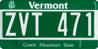 VT license plate ZVT471