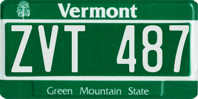 VT license plate ZVT487