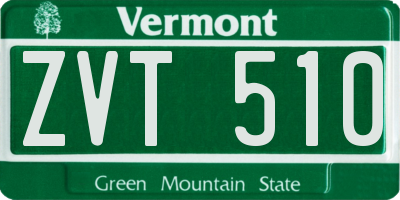 VT license plate ZVT510