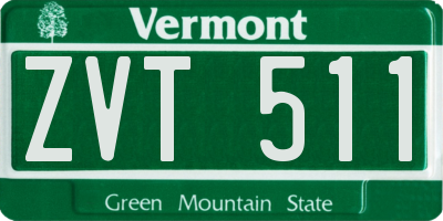 VT license plate ZVT511