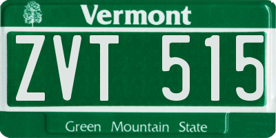 VT license plate ZVT515