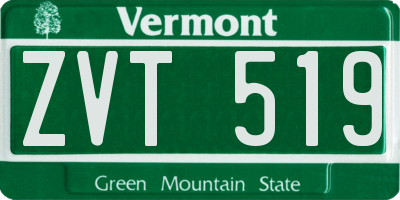 VT license plate ZVT519