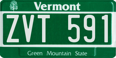 VT license plate ZVT591