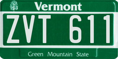 VT license plate ZVT611