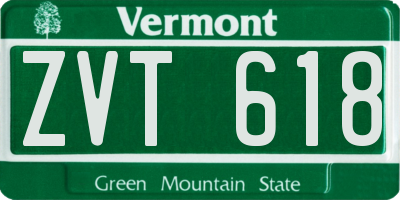 VT license plate ZVT618