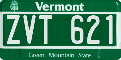 VT license plate ZVT621