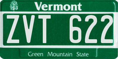 VT license plate ZVT622